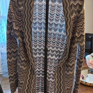 Forte Cashmere Brown and White Sweater